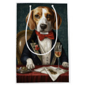 Beagle - Neujahr Mittlere Geschenktüte (Vorderseite)