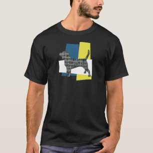 Beagle Niedlich Hunde Hund Silhouette Y&B Raster T T-Shirt