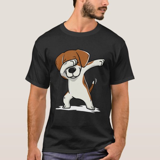 Beagle Niedlicher Dabbing T - Shirt Funny Dab Danc (Vorderseite)