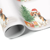 Beagle Niedlicher Hund Weihnachten Geschenkpapier (Rolleneckpunkt)