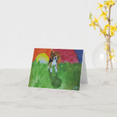 Beagle Notecards Karte (Gelbe Blume)