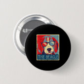 Beagle Obama Poster Vintage Tierhunde D Button (Vorne & Hinten)