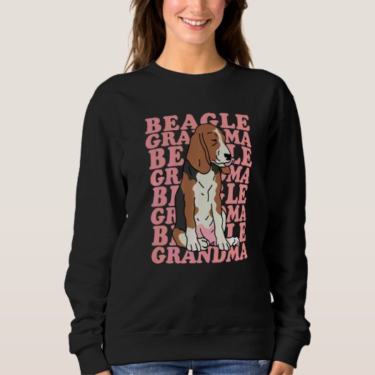 Beagle Oma Hundebesitzer Beagle Sweatshirt (Vorderseite)