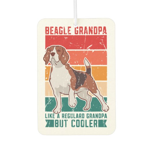 Beagle Opa wie ein gewöhnlicher Großvater, aber co Autolufterfrischer (Vorderseite)