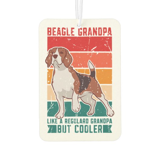 Beagle Opa wie ein gewöhnlicher Großvater, aber co Autolufterfrischer (Rückseite)