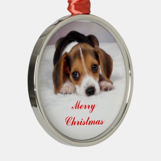 Beagle Ornament Aus Metall (Rechts)
