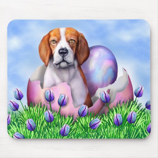 Beagle Osterüberraschung Mousepad (Vorne)