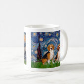 Beagle Pair - Starry Night Kaffeetasse (VorderseiteRechts)