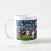 Beagle Pair - Starry Night Kaffeetasse (Links)