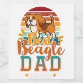 Beagle Papa Englische Beagle Papa ferne Hundeliebh Weinetikett (Einzelnes Label)