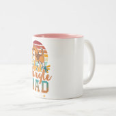 Beagle Papa Englische Beagle Papa ferne Hundeliebh Zweifarbige Tasse (VorderseiteRechts)