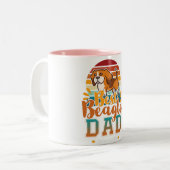 Beagle Papa Englische Beagle Papa ferne Hundeliebh Zweifarbige Tasse (Vorderseite Links)