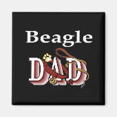Beagle Papa Magnet (Vorne)