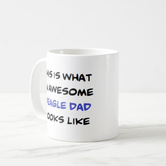 Beagle Papa, phantastisch Kaffeetasse (Vorderseite Links)