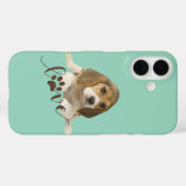 Beagle-Papier-Teller Case-Mate iPhone Hülle (Rückseite (Horizontal))