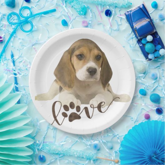 Beagle-Papier-Teller Pappteller (Party)