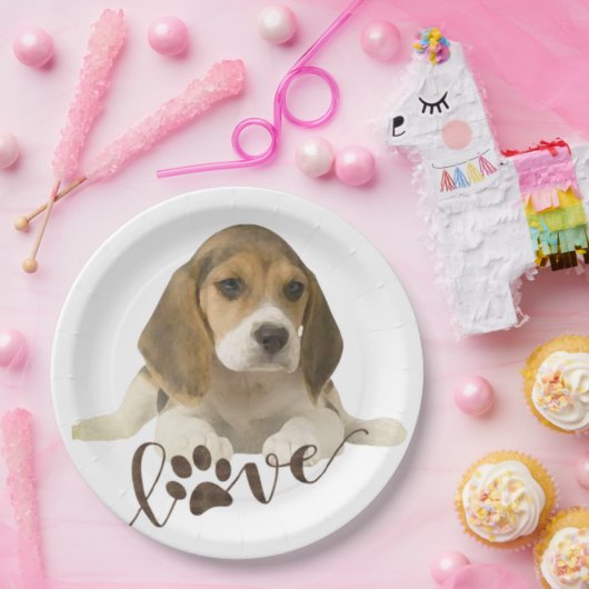 Beagle-Papier-Teller Pappteller (Party)