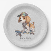 Beagle-Papierplatte Pappteller (Vorderseite)