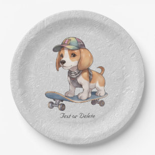 Beagle-Papierplatte Pappteller
