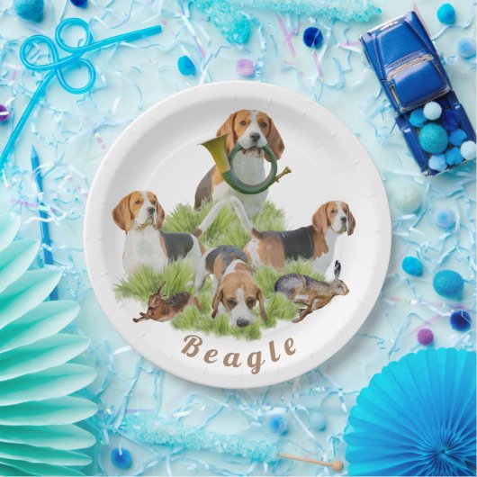 Beagle Pappteller (Party)