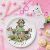 Beagle Pappteller (Party)