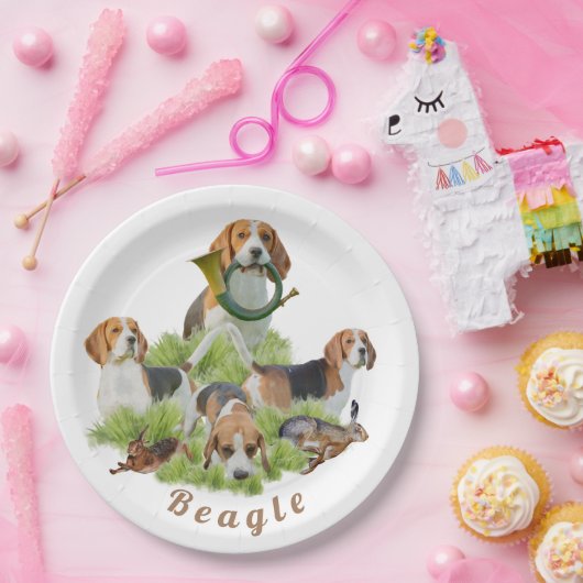 Beagle Pappteller (Party)