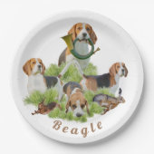 Beagle Pappteller (Vorderseite)