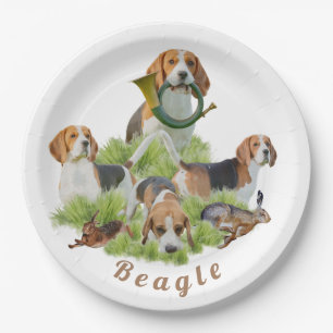 Beagle Pappteller