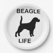 Beagle Pappteller (Vorderseite)