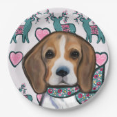 Beagle Pappteller (Vorderseite)