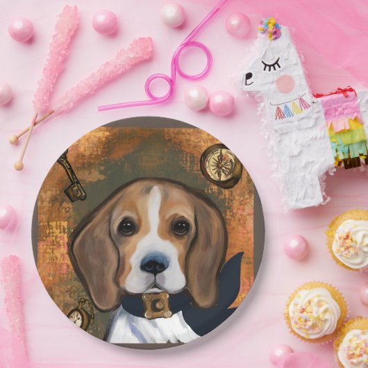 Beagle Pappteller (Party)