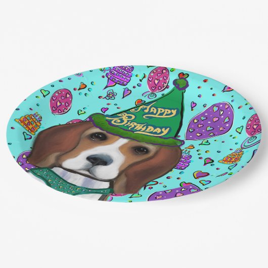 BEAGLE PAPPTELLER (Schrägansicht)