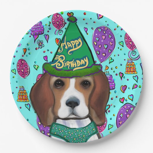 BEAGLE PAPPTELLER (Vorderseite)