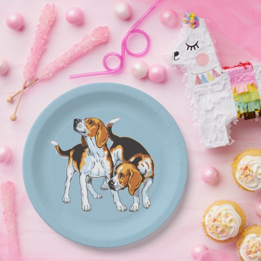 Beagle Pappteller (Party)