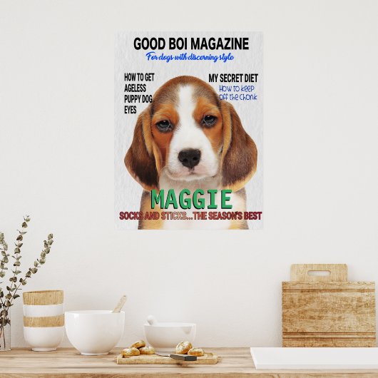 Beagle Parody Magazine Cover Poster (Küche)