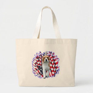 Beagle Patriot Jumbo Stoffbeutel