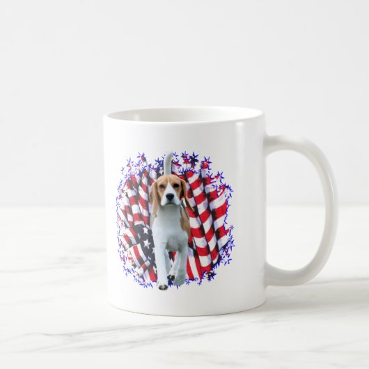 Beagle Patriot Kaffeetasse (Rechts)