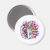 Beagle Patriot Magnet (Vorderseite/Rückseite)