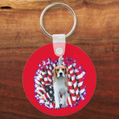 Beagle Patriot Schlüsselanhänger (Rückseite)