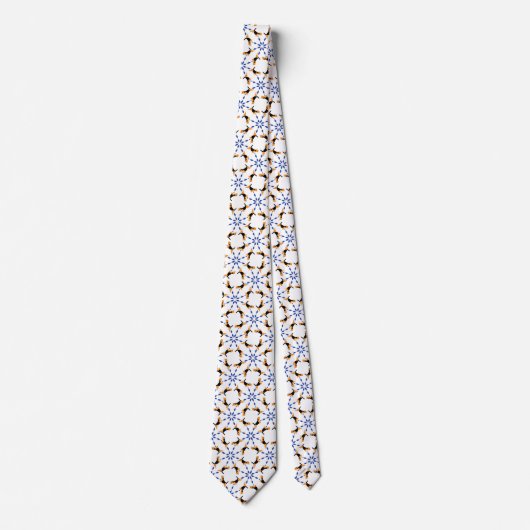 Beagle Pattern blau Krawatte (Vorderseite)