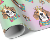 Beagle pattern geschenkpapier (Rolleneckpunkt)