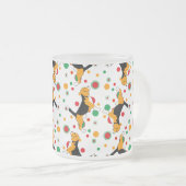 Beagle Pattern Mattglastasse (VorderseiteRechts)