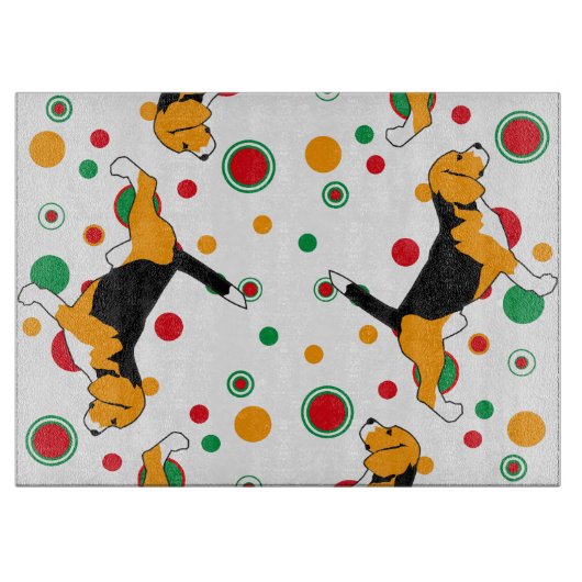 Beagle Pattern Schneidebrett (Vorderseite)