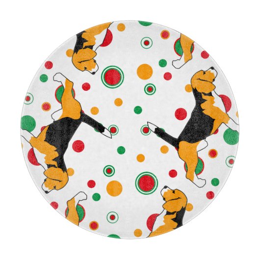Beagle Pattern Schneidebrett (Vorderseite)