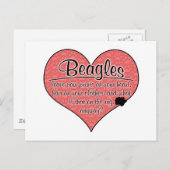 Beagle Paw Prints Hunde Humor Postkarte (Vorne/Hinten)