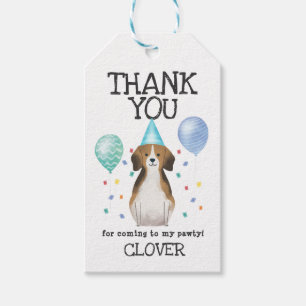 Beagle Pawty Dog Geburtstag Vielen Dank für Ihr In Geschenkanhänger