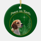 Beagle Peace Keramik Ornament (Vorne)