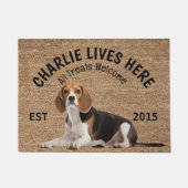 Beagle Personalisiert Hund Lover Doormat Fußmatte (Vorderseite)