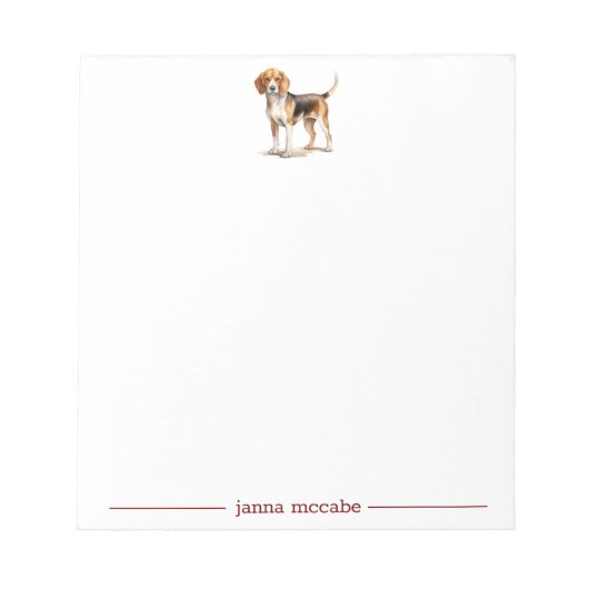 Beagle Personalisiert Notepad Notizblock (Vorderseite)