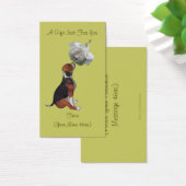 Beagle Personalisierte Geschenkkarte White Rose (Schreibtisch)